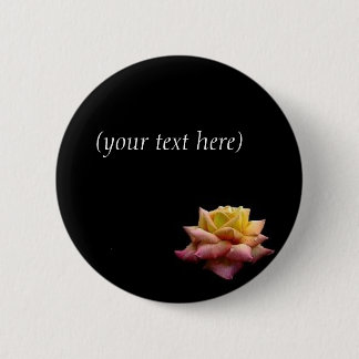 flower 6 cm round badge
