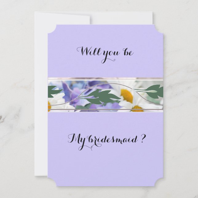Flower Abstract Will You Be My Bridesmaid card (Front)