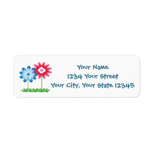 Flower Address Label Return Address Label