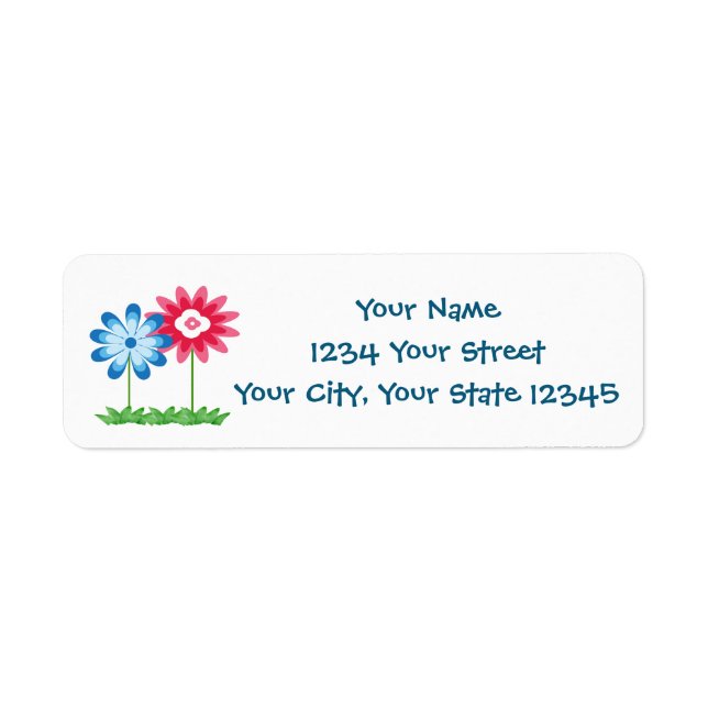 Flower Address Label Return Address Label (Front)