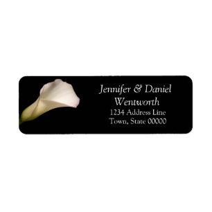 Flower Address Labels White Calla Lily