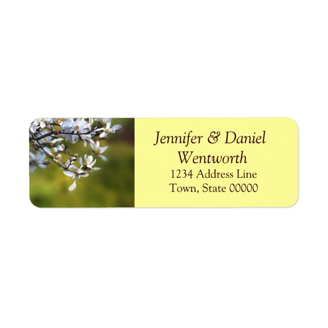 Flower Address Labels White Dogwood (Front)