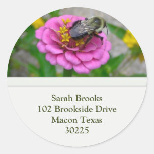 Flower and Bee Address Label