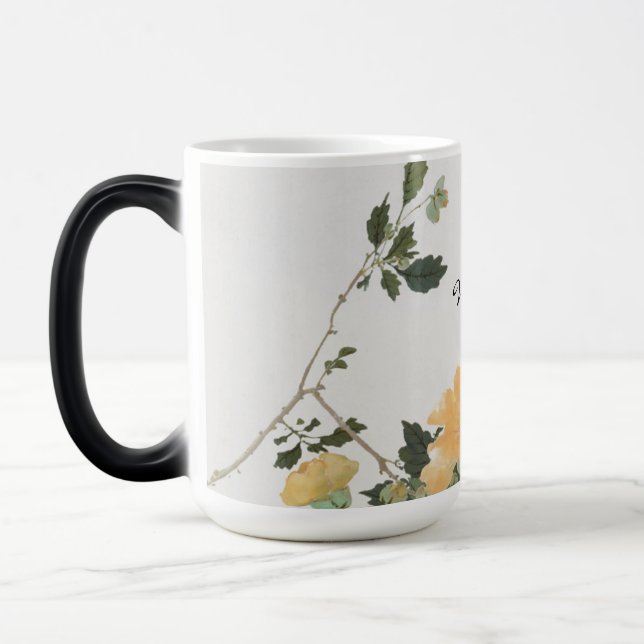 Flower and Bee Nature Art Design  Magic Mug (Left)