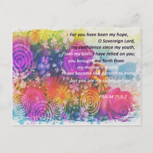 Flower and Bible verse "Rose and dazy" Postcard