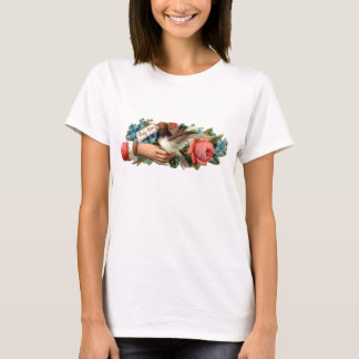 Flower and bird Ladies Baby Doll (Fitted) T-Shirt