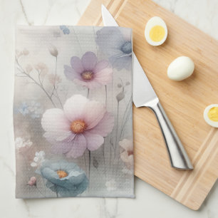 Flower and Butterfly Dance Tea Towel