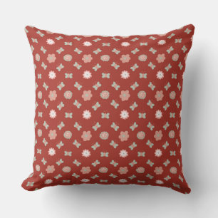 flower and butterfly pattern cushion