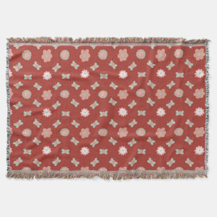 flower and butterfly pattern throw blanket