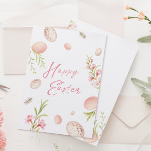 Flower And Eggs Easter Holiday Card