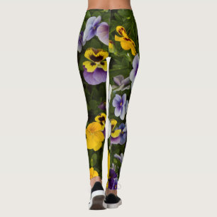 Flower and foliage art leggings
