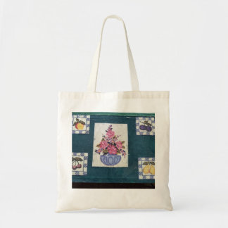 Flower and Fruit Collage Tote