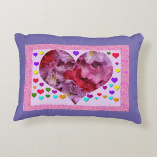 Flower and Love Accent Pillow