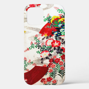 Flower and Running Water, Japanese Design iPhone 12 Case