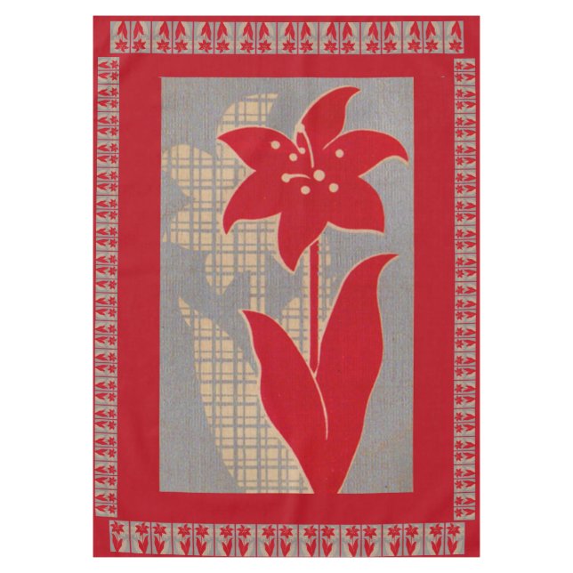 flower and shadow flower print tablecloth (Front)