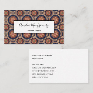Flower and Star Shapes Decorative Design Business Card