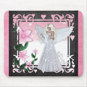 Flower Angel Design Mouse Pad