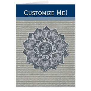 Flower Applique with Digital Faux Fabric