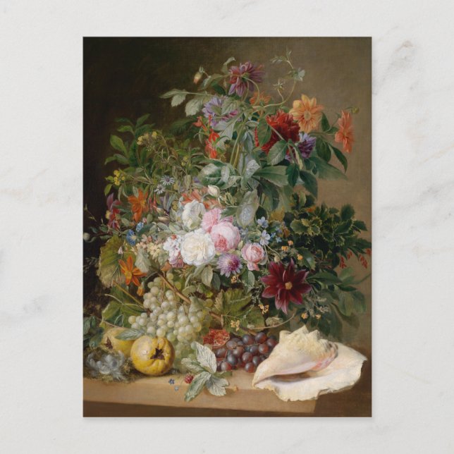 Flower Arrangement and Seashell Postcard (Front)