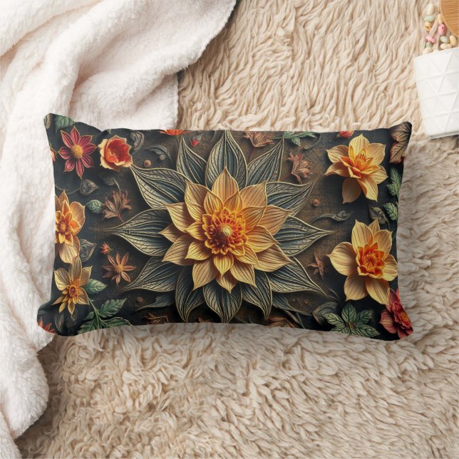 Flower arrangement lumbar cushion (Blanket)