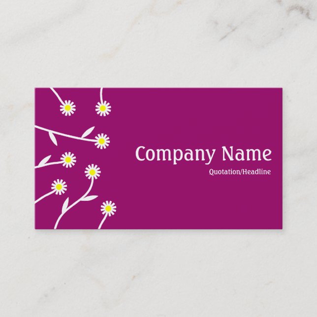 Flower Arrangement - Wine 990066 Business Card (Front)