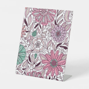 flower arranging patterns pedestal sign
