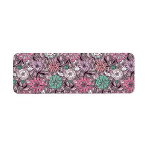 flower arranging patterns return address label