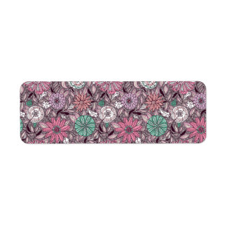 flower arranging patterns return address label
