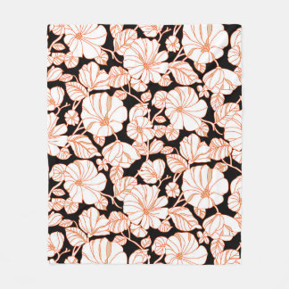 flower art design fleece blanket