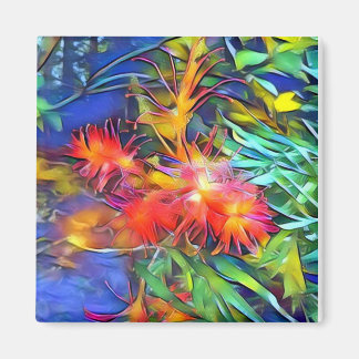 Flower Art Native Bottle Brush Magnet