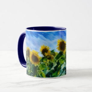 Flower Art Sunflower Floral Mug