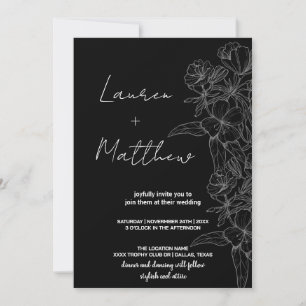 Flower Art Wedding Invitations