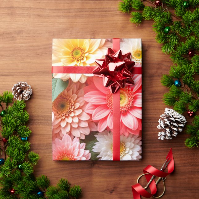 Flower Art Wrapping Paper (Holiday Gift)