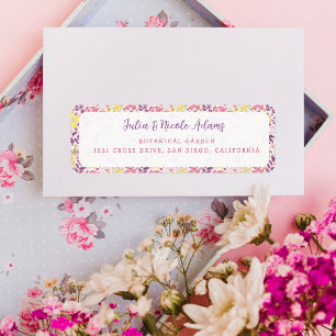 flower baby return address label