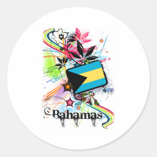 Flower Bahamas Classic Round Sticker