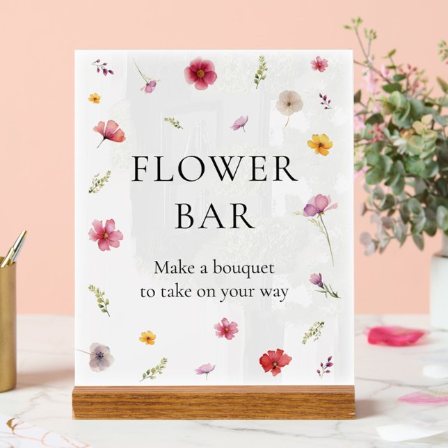 Flower Bar Acrylic Sign (Creator Uploaded)