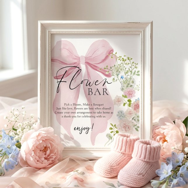 Flower Bar Baby Shower Sign (Creator Uploaded)