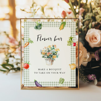 Flower Bar Bridal Shower Table Sign Off The Market