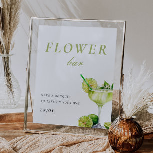 Flower Bar Mexican Fiesta Bridal Shower Sign