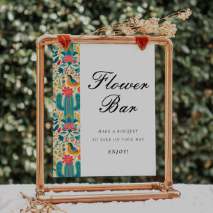 Flower Bar Mexican Floral Bridal Shower Sign
