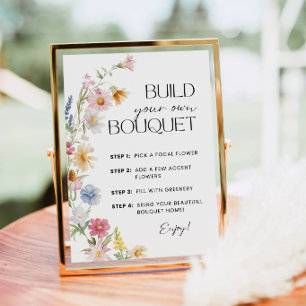 Flower Bar Sign, Wildflower Bouquet Bar Print