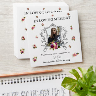 Flower Baroque Wreath Memorial Seed Packet Envelope