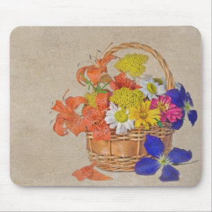 Flower Basket Mouse Pad