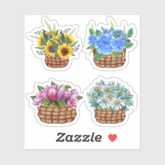 Flower Baskets Stickers