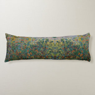 Flower Beds at Vétheuil - Claude Monet Body Cushion