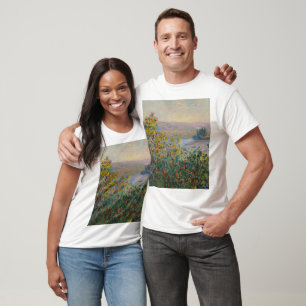 Flower Beds at Vetheuil painting by Claude Monet T-Shirt