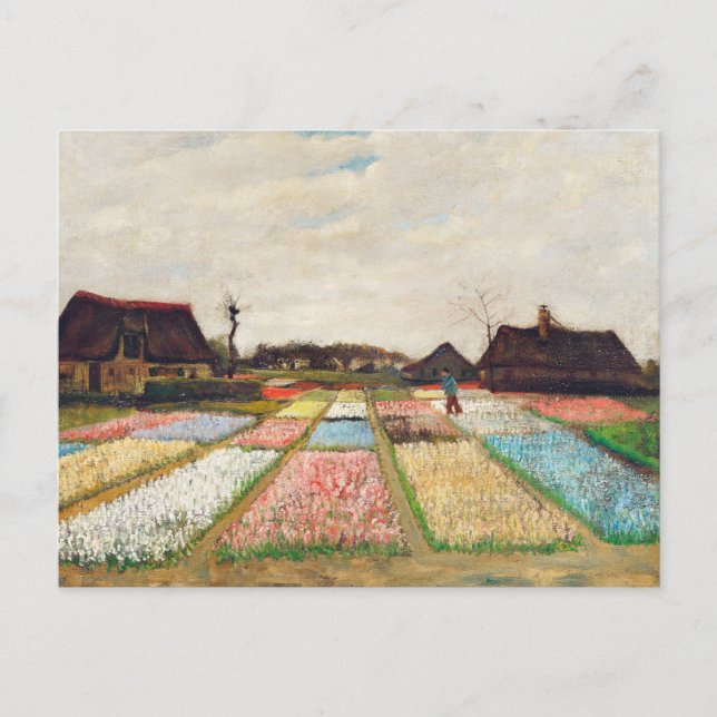 Flower Beds in Holland (1883) by Vincent Van Gogh Postcard (Front)