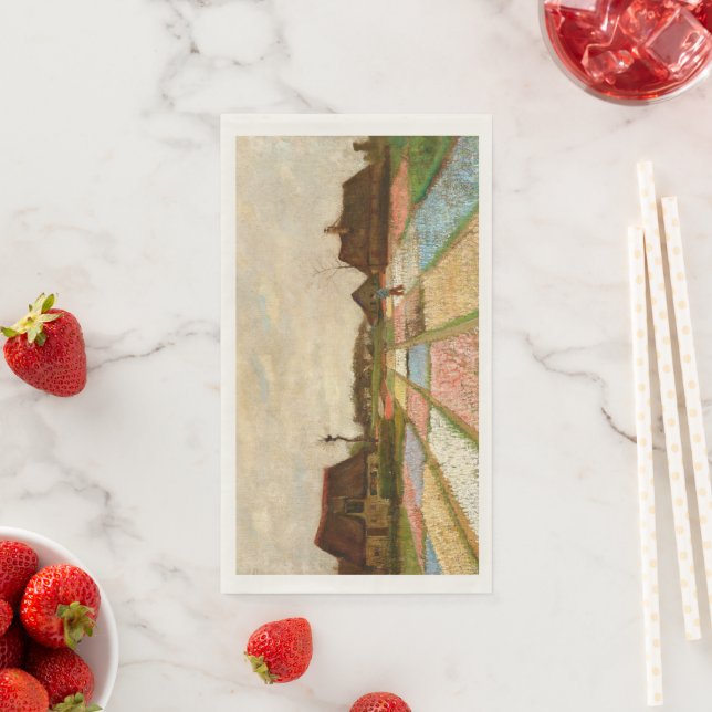 Flower Beds in Holland  by Vincent Van Gogh Napkin (Insitu)