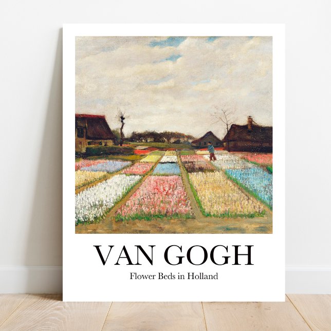 Flower Beds in Holland by Vincent Van Gogh Poster (Van Gogh's Vibrant Fields: Flower Beds in Holland. Museum-quality poster)