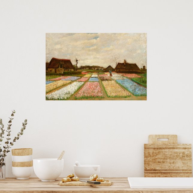 Flower Beds in Holland  by Vincent Van Gogh Poster (Kitchen)